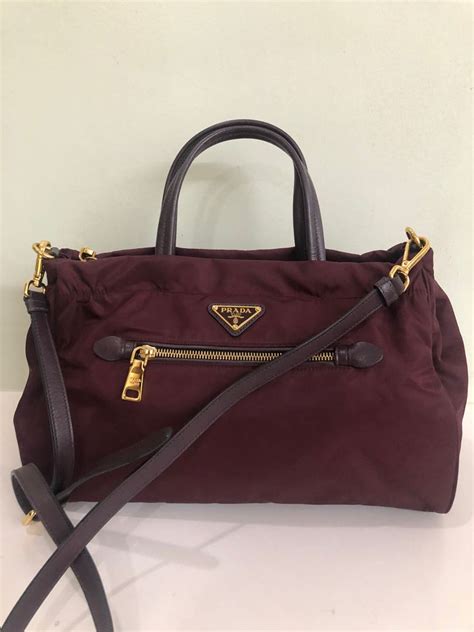 prada b1843m|Prada Granato Tessuto Nylon and Saffiano Leather Tote Bag .